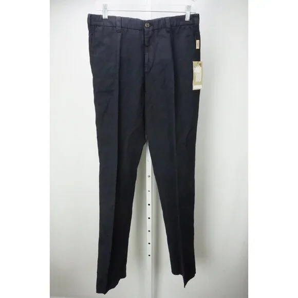 Burberry Slim Fit Linen Cotton Blue Mens Pants Trousers Sz 48 EU NEW